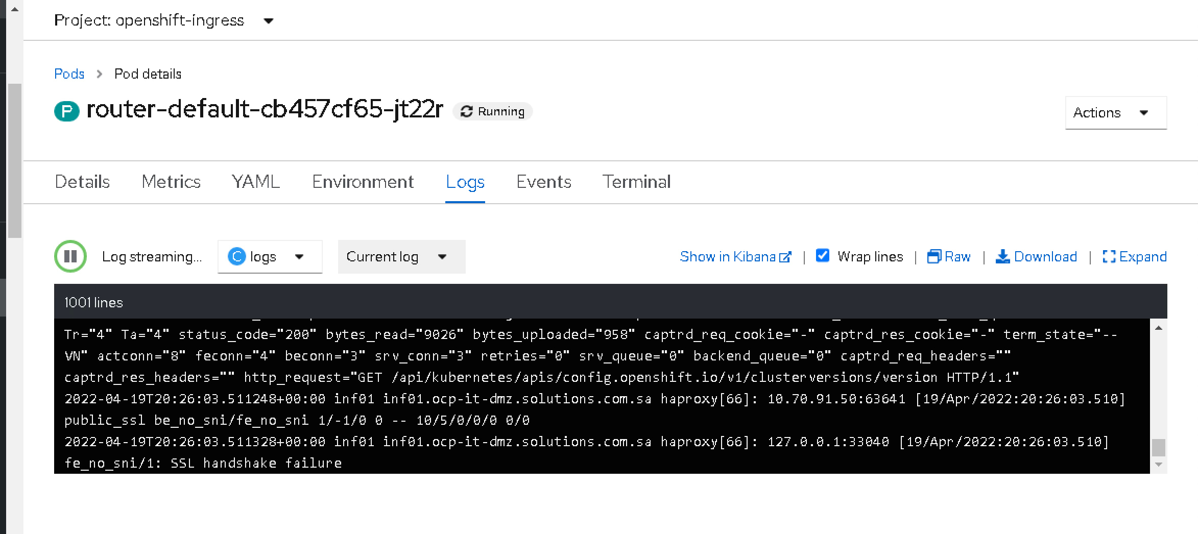 Enable Access Logs on OpenShift Default Routes (HAProxy Ingress Debugging) 6 Enable Access Logs on OpenShift Default Routes (HAProxy Ingress Debugging)