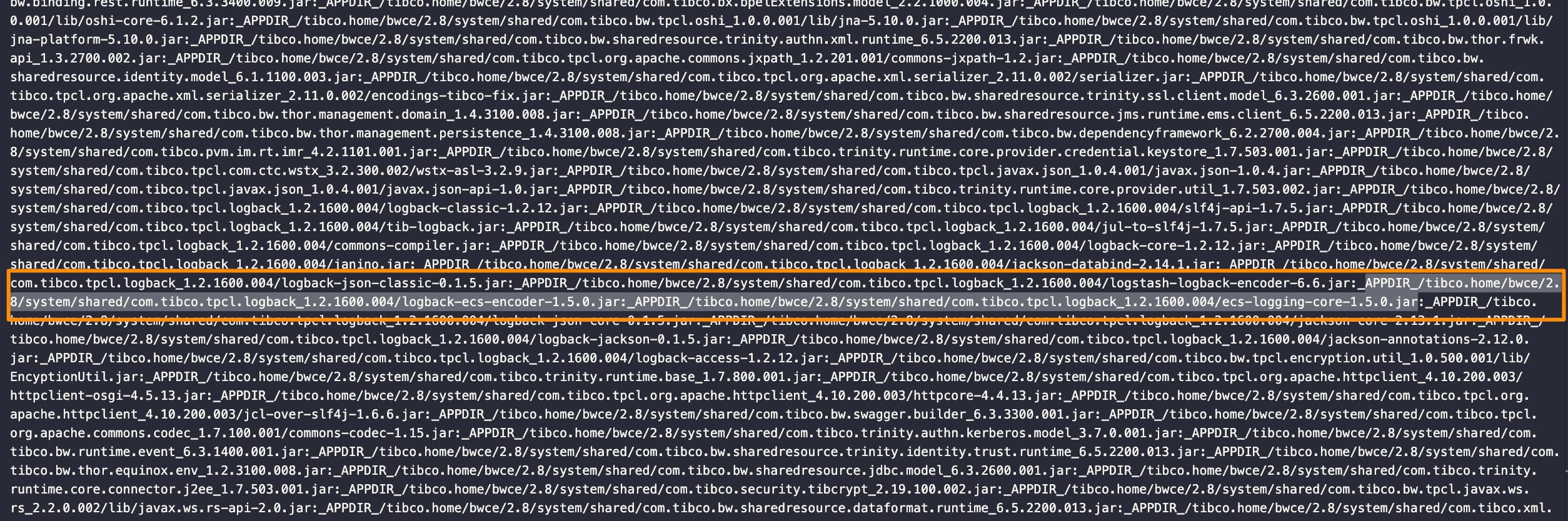 Enable ECS Logging in TIBCO BusinessWorks with Logback 10 BW ECS Logging: bwappnode change
