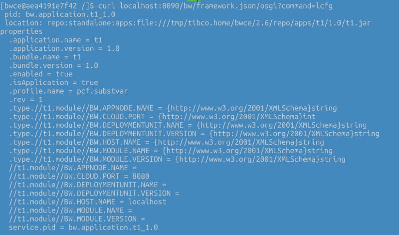 How to Check TIBCO BusinessWorks Configuration at Runtime (OSGi lcfg Command) 36 How to Check TIBCO BusinessWorks Configuration at Runtime (OSGi lcfg Command)