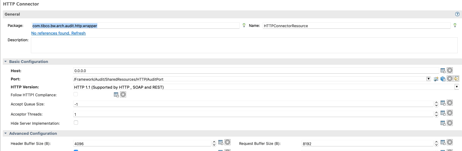 HTTP Shared Resources Connector in BW