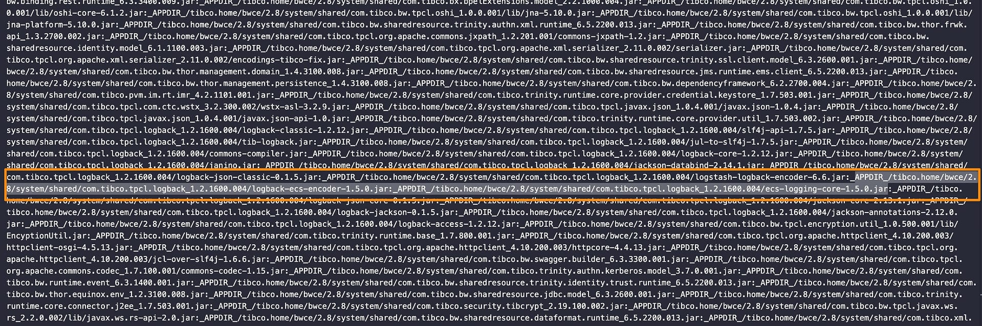 BW ECS Logging: cambio en bwappnode