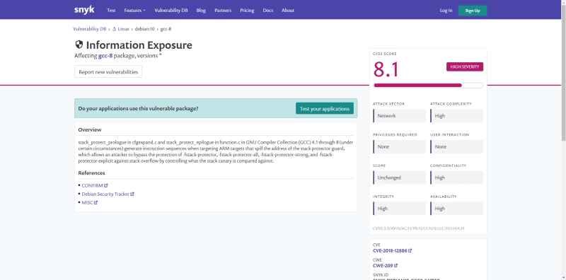 Página de vulnerabilidades