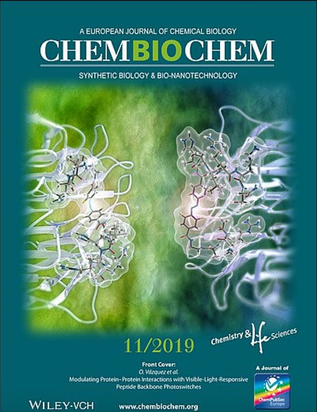 Modulating protein-protein interactions with visible-light responsive peptide backbone photoswitches